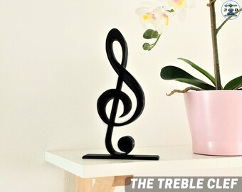3D gedruckter Violinschlüssel Ornament, Musiklehrer Geschenk, Musikliebhaber Dekor