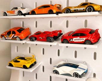 Angled Car Display Holders for Skadis, 1:64 Diecast Car Shelf