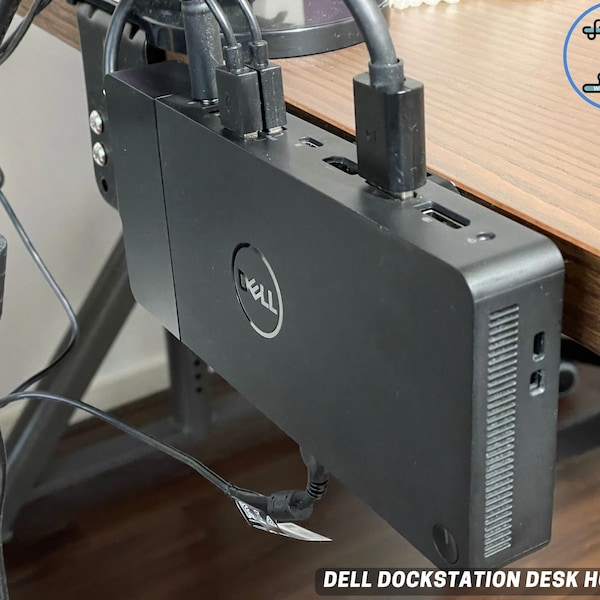 Desk Mount for Dell WD19TBS, WD19TB, WD19, WD19S, WD22TB4 - Docking Station Dell Desk Mounting Bracket