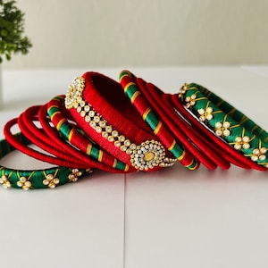 Diwali Silk Thread Bangles set | Bridal collection | Party Wear | Customizable