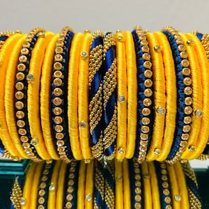 Indian Silk Thread Bangles set | Bridal/Wedding collection | Party Wear | Customizable| Diwali| HouseWarming Return Gifts