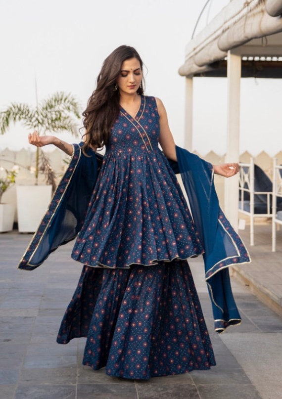 Kurta Long Festival Dresses Vintage 70's Kurta INDIA Ethnic Cotton Boho  Hippie Festival Maxi Dress Unique