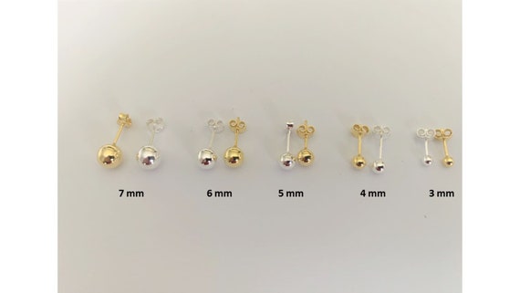 925 Solid Sterling Silver Small White Pearl Ball Ear Studs Earrings 4mm 925 Solid Sterling Silver Small White Pearl Ball Ear Studs Earrings 4mm