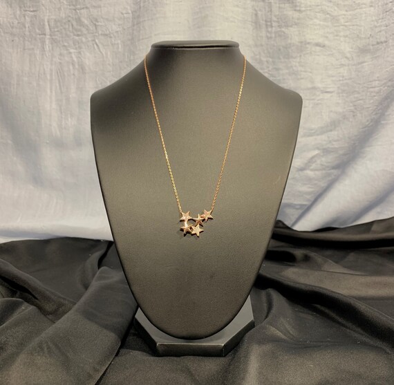 Five Stars-zircon Necklace, Star Necklace, 925 Sterling