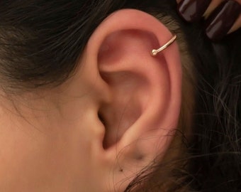 Sterling Silver Conch Ear Cuff: No Piercing Helix Cartilage Earring