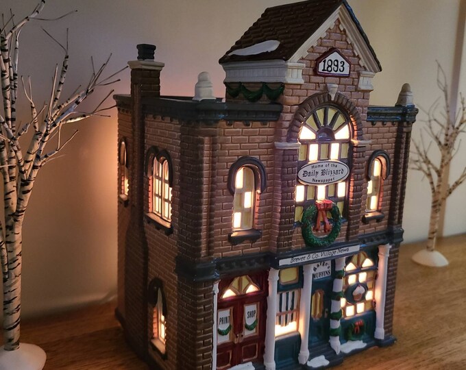 Department 56 the Original Snow Village Print Shop and Village News