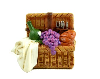 Fairy Picnic Basket, Fairy Garden Picnic Basket, Mini Picnic Basket