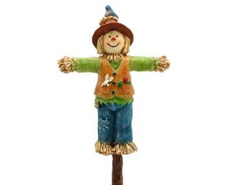 Garden Scarecrow, Fairy Garden Scarecrow, Mini Scarecrow, Miniature Scarecrow