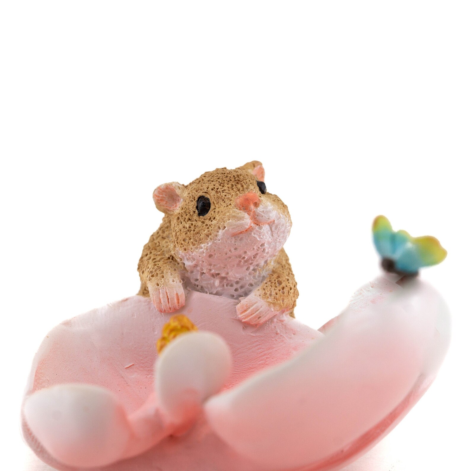 Hamster With Orchid Fairy Garden Mini Hamster Miniature Etsy