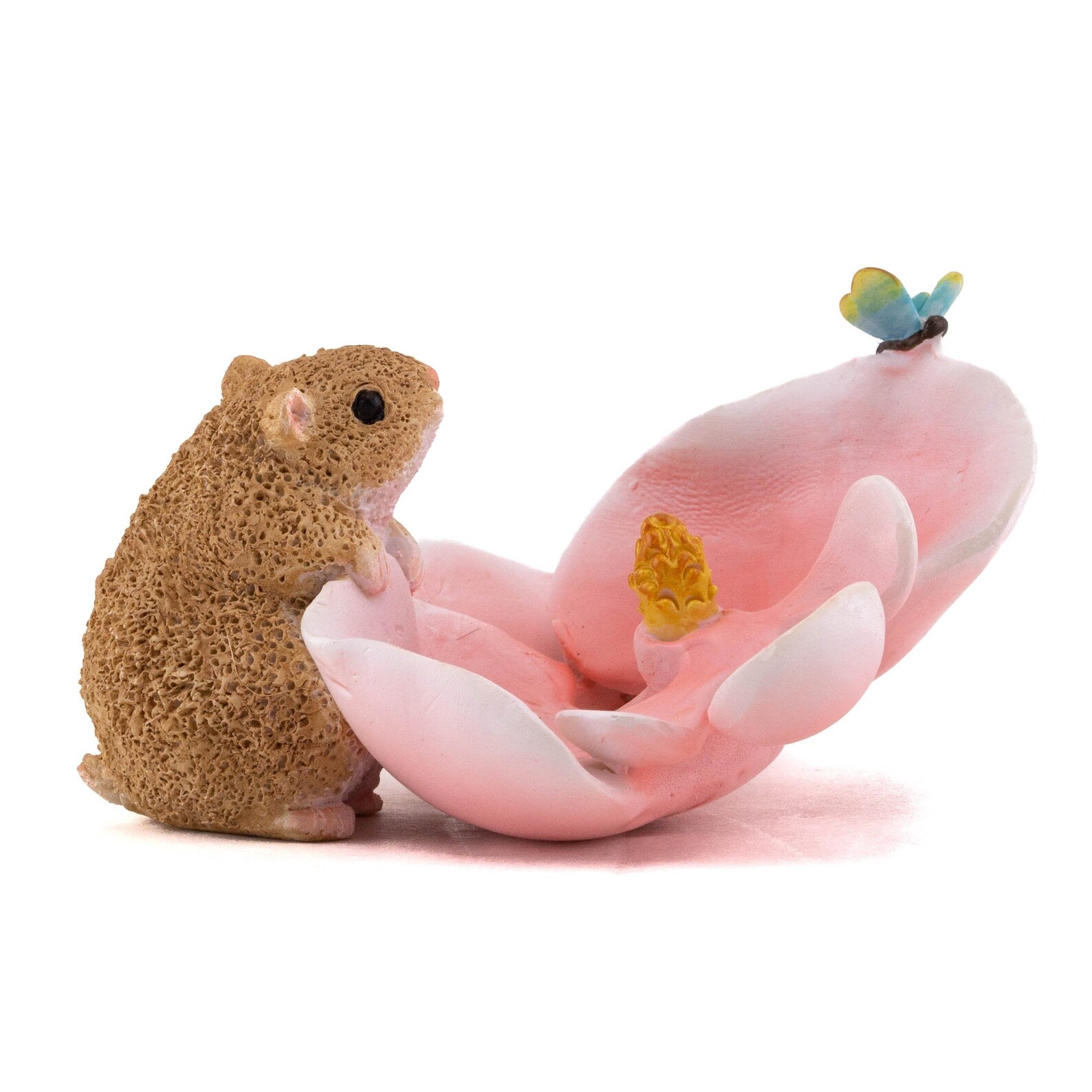 Hamster With Orchid Fairy Garden Mini Hamster Miniature Etsy