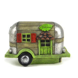 Retro Fairy Camper, Fairy Garden Camper