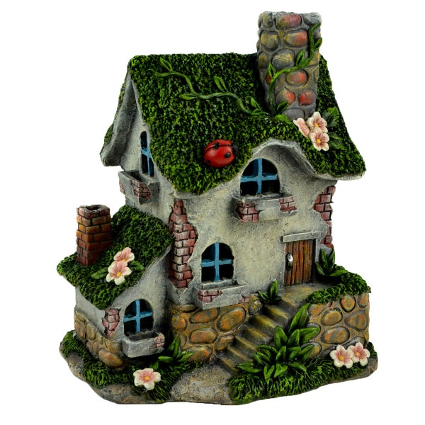 Cabaña Solar Ladybug, Casa Jardín de Hadas, Casa de Hadas, Mini Cabaña