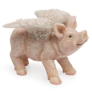 Flying Pig Mini, Miniature Pig, Fairy Garden Flying Pig