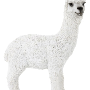 Smiling White Llama, Fairy Garden Llama, Mini Llama