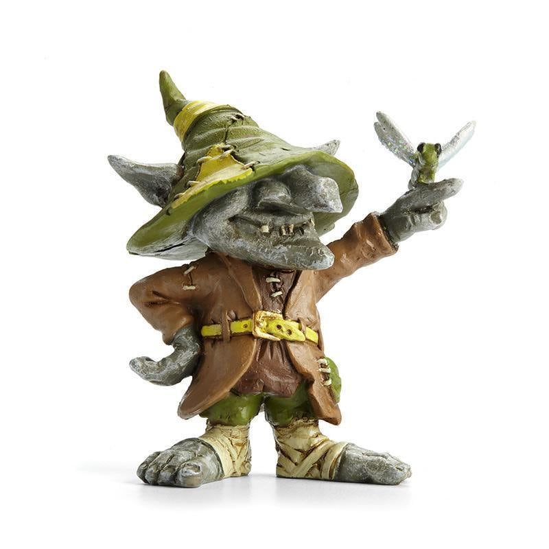 Remy Troll with Dragonfly, Fairy Garden Trolls, Tiny Trolls, Miniature Trolls