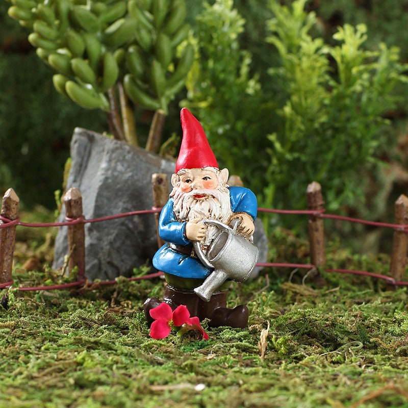 Brolan the Watering Can Gnome, Mini Gnome, Miniature Gnome, Tiny