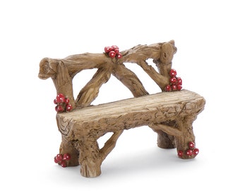 Mushroom Bench, Fairy Garden Bench, Mini Bench, Miniature Bench