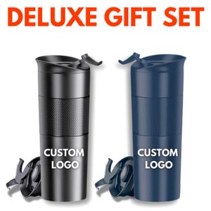 Corporate Gift | Stainless Steel Custom Logo Tumbler | Holiday Gifts, Corporate Events | Employee Appreciation & Client Gift | Birthday Gift