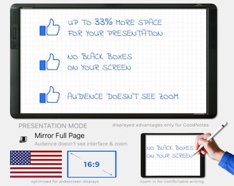 GoodNotes Widescreen Templates 16:9 PRESENTATION - SCHOOL WHITE