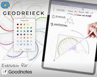 Set square for GoodNotes | digital tool | Extension | Measuring and constructing angles