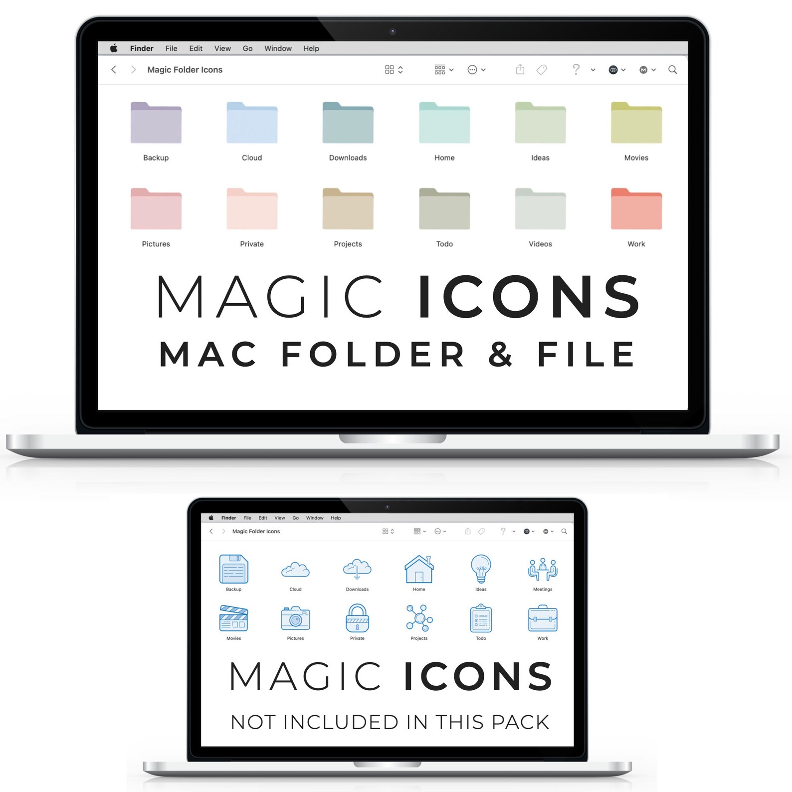 GoodNotes Stickers Mac Folder Icon Mac File Icon MAGIC Etsy
