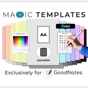 Modelli GoodNotes | Cornell quadrato di carta A4 | GENERATORE DI MODELLI MAGICI