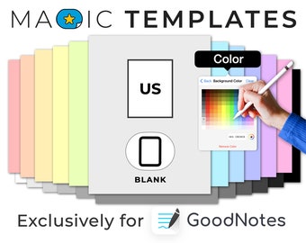 GoodNotes templates | US Letter blank | MAGIC GENERATOR