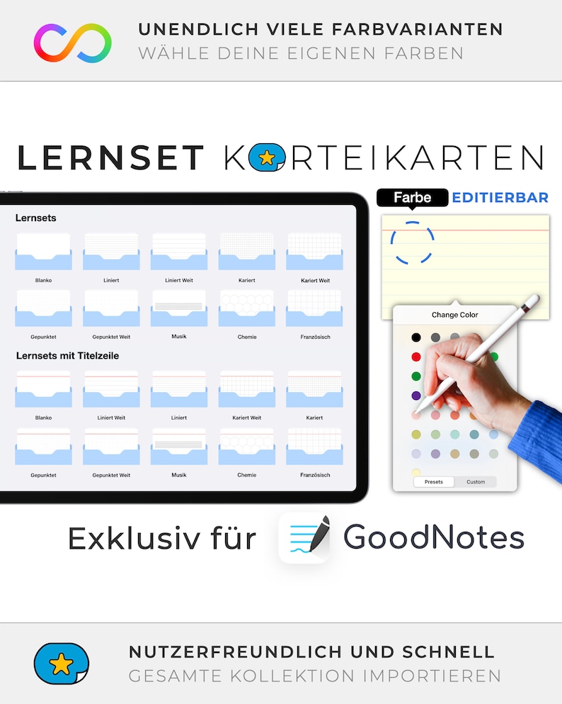 Goodnotes Digital Stickers: MAGIC STUDY SETS | Color Editable ...