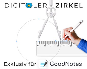 Zirkel für GoodNotes | digitales Werkzeug | Erweiterung | millimetergenaues Konstruieren