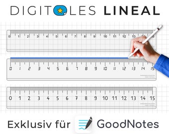 Ruler for GoodNotes | digital tool | Extension | Measuring and drawing with millimeter precision