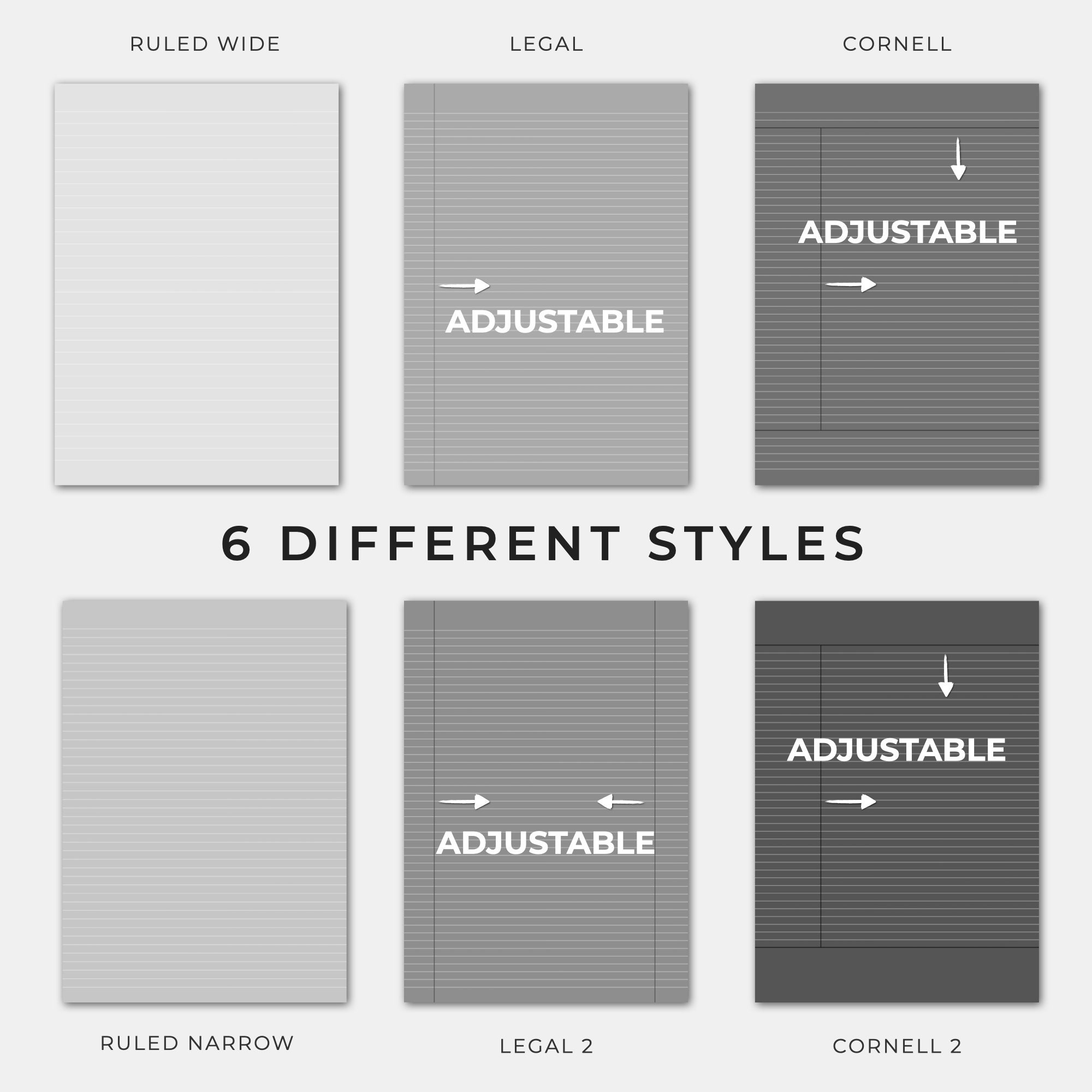 Goodnotes Templates A4 Paper Lined Ruled Cornell MAGIC Etsy