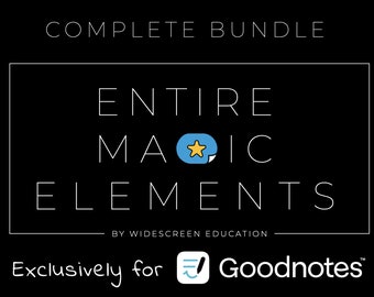 GoodNotes digital stickers: MAGIC OBJECTS | color editable elements