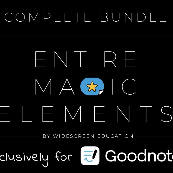 digitale Sticker GoodNotes: Entire MAGIC ELEMENTS Collections Bundle | color changing stickers