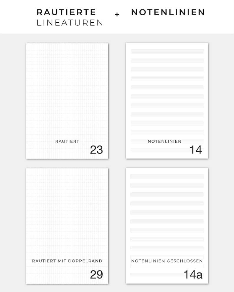 DIN A4 SCHULHEFT Lineaturen kariert liniert rautiert PDF - Etsy.de