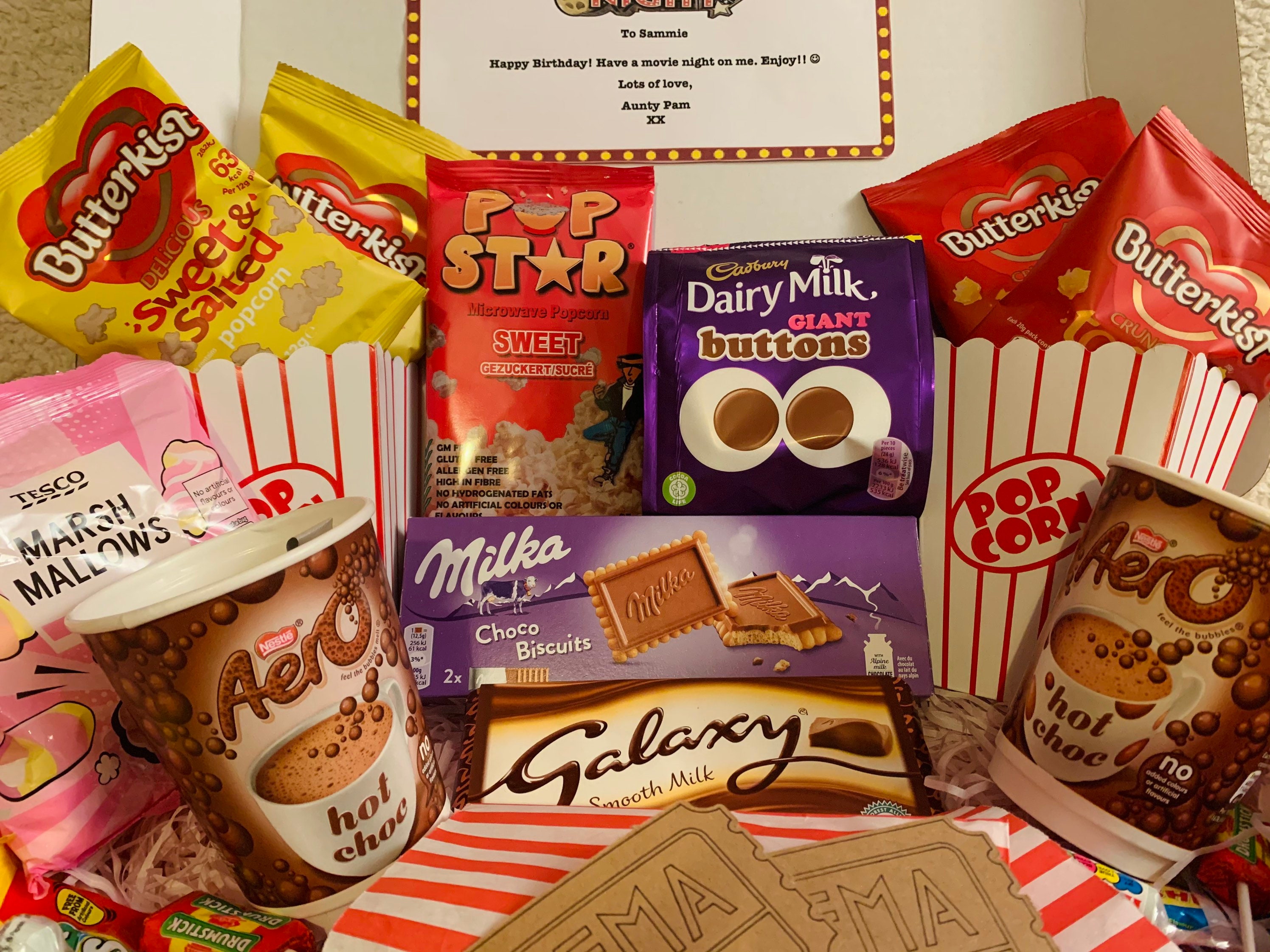 Movie Night Hamper Available in Multiple Sizes Couples Etsy UK