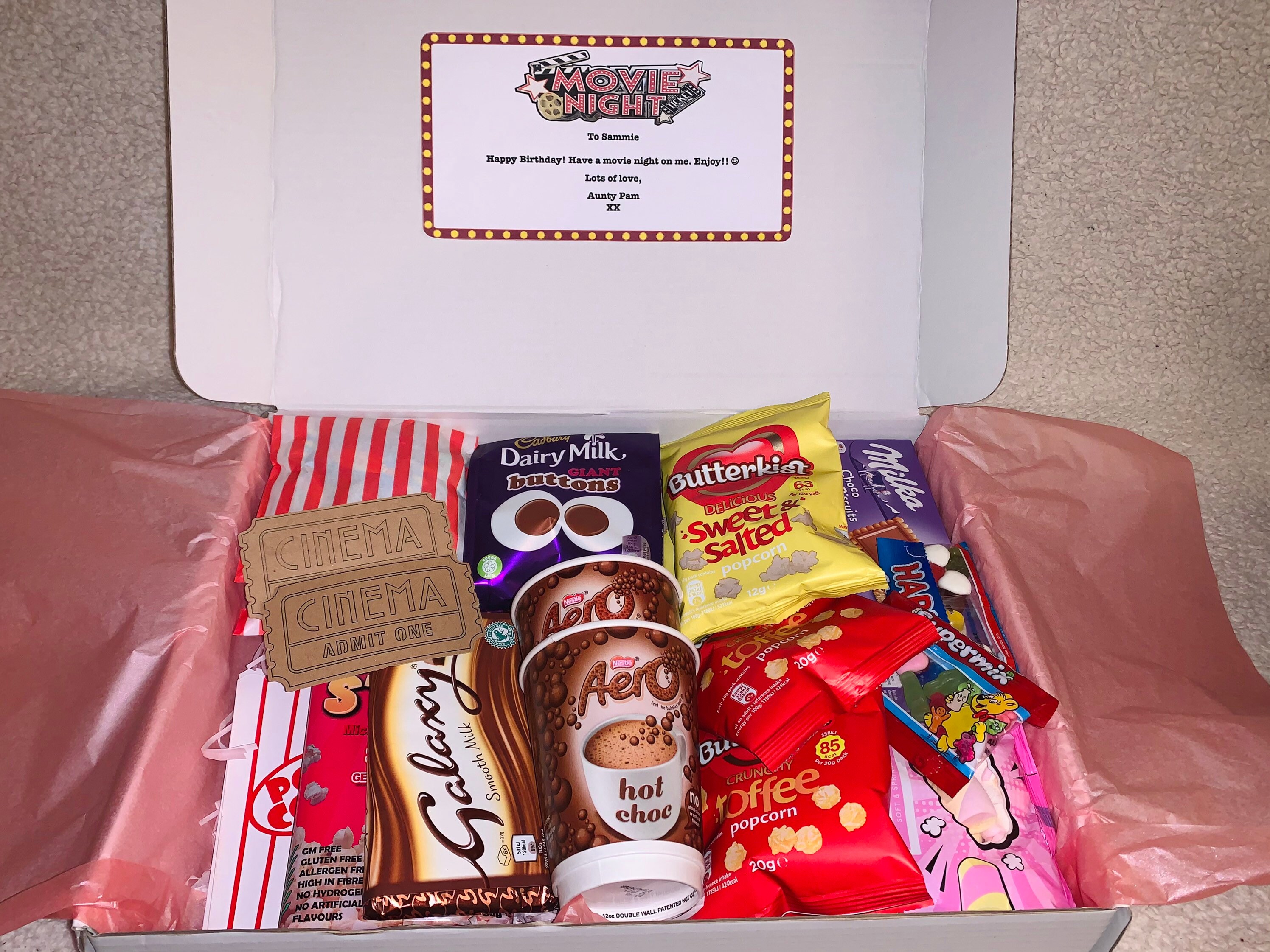 Movie Night Hamper Available in Multiple Sizes Couples Etsy UK