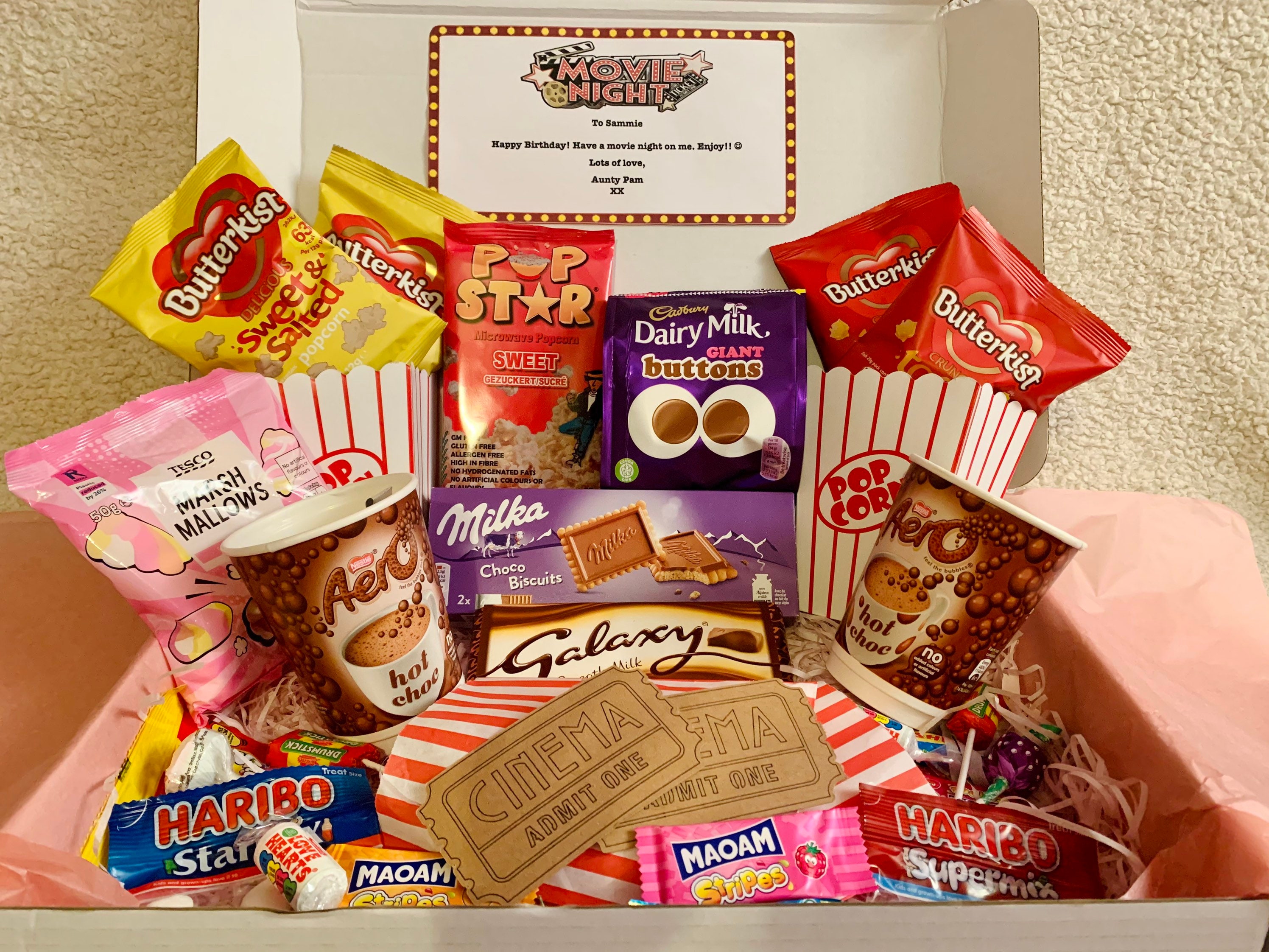 Movie Night Hamper Available in Multiple Sizes Couples Etsy UK