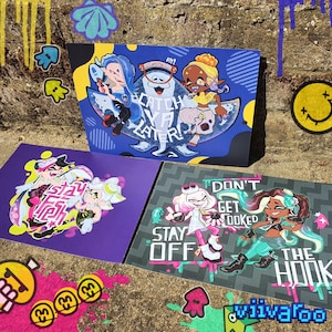 Splatoon A4 Art Prints - Squid Sisters - Off The Hook - Deep Cut