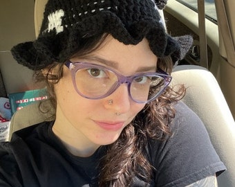Crochet Cow Bucket Hat