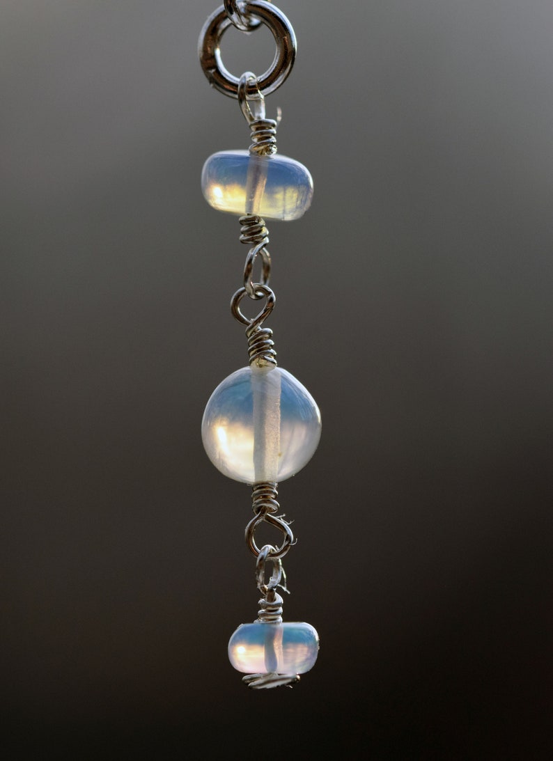 Ethiopian Welo Opal with Sterling Silver Ear Threader Earrings *October Birthstone*