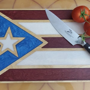 Puerto Rican Cutting board.cnc cut and epoxy-resin filled