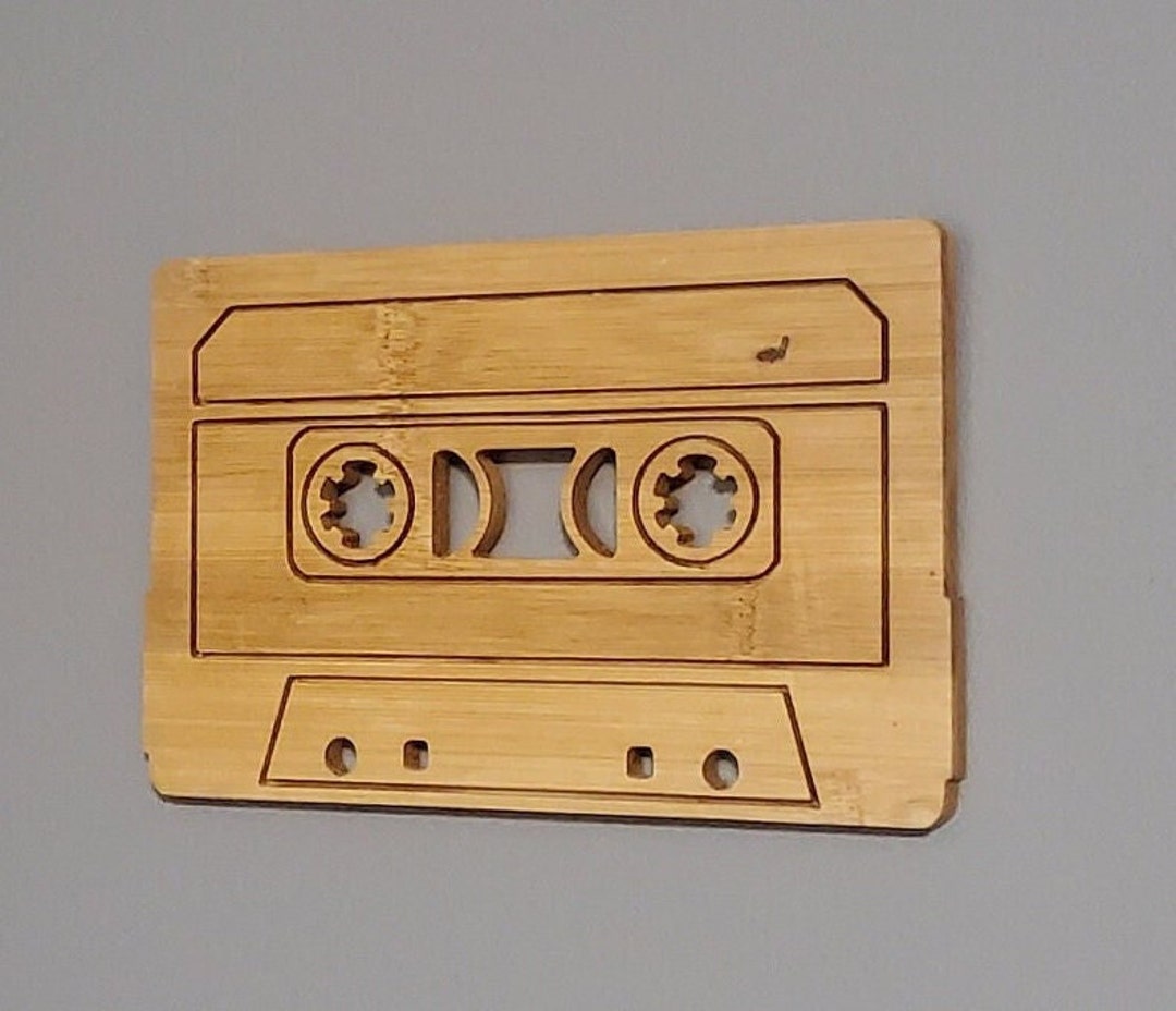 Cassette Wall Art, Wood, Engraved Etsy