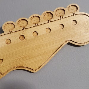 Guitar Wall Art, Wood,  Engraved
