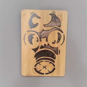 Gas mask Wall Art, Wood,  Engraved