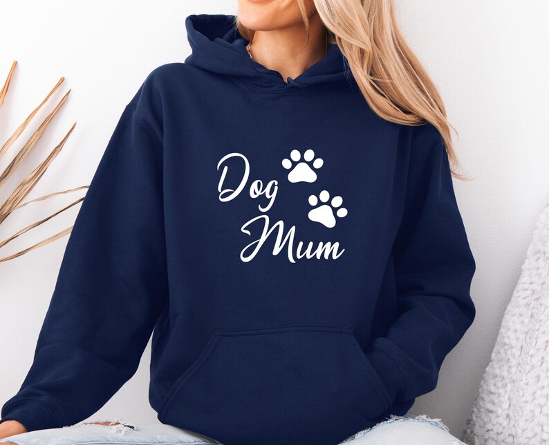 Dog Mum Hoodie, Dog Mum Jumper, Dog Lover Gift, Dog Owner Gift, Dog Mum Gift, Dog Lover Jumper, Dog Mama Hoodies, Dog Walking Jumper zdjęcie 4