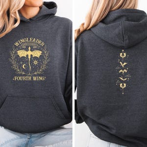 Fourth Wing Hoodie, Acotar Jumper, Fourth Wing Merch, Reading Top, Bookish Hoodie, Basgiath Jumper, Book Lovers Top, Book Club Top image 3