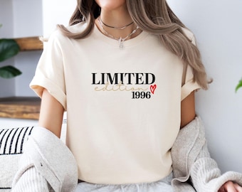 Limited Edition T-shirt, Custom Birthday Tshirt, Personalised Top, 50th Birthday Gift, Birthday Shirt, 30th Birthday Tee, 40th Birthday Top