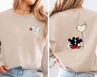 Mickey Mouse Sweatshirt, Family Disney Sweater, Mickey Minnie Jumper, Valentines Day Gift, Disney Family Sweater, Matching Couple Sweatshirt