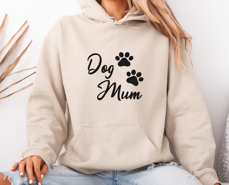 Dog Mum Hoodie, Dog Mum Jumper, Dog Lover Gift, Dog Owner Gift, Dog Mum Gift, Dog Lover Jumper, Dog Mama Hoodies, Dog Walking Jumper zdjęcie 3