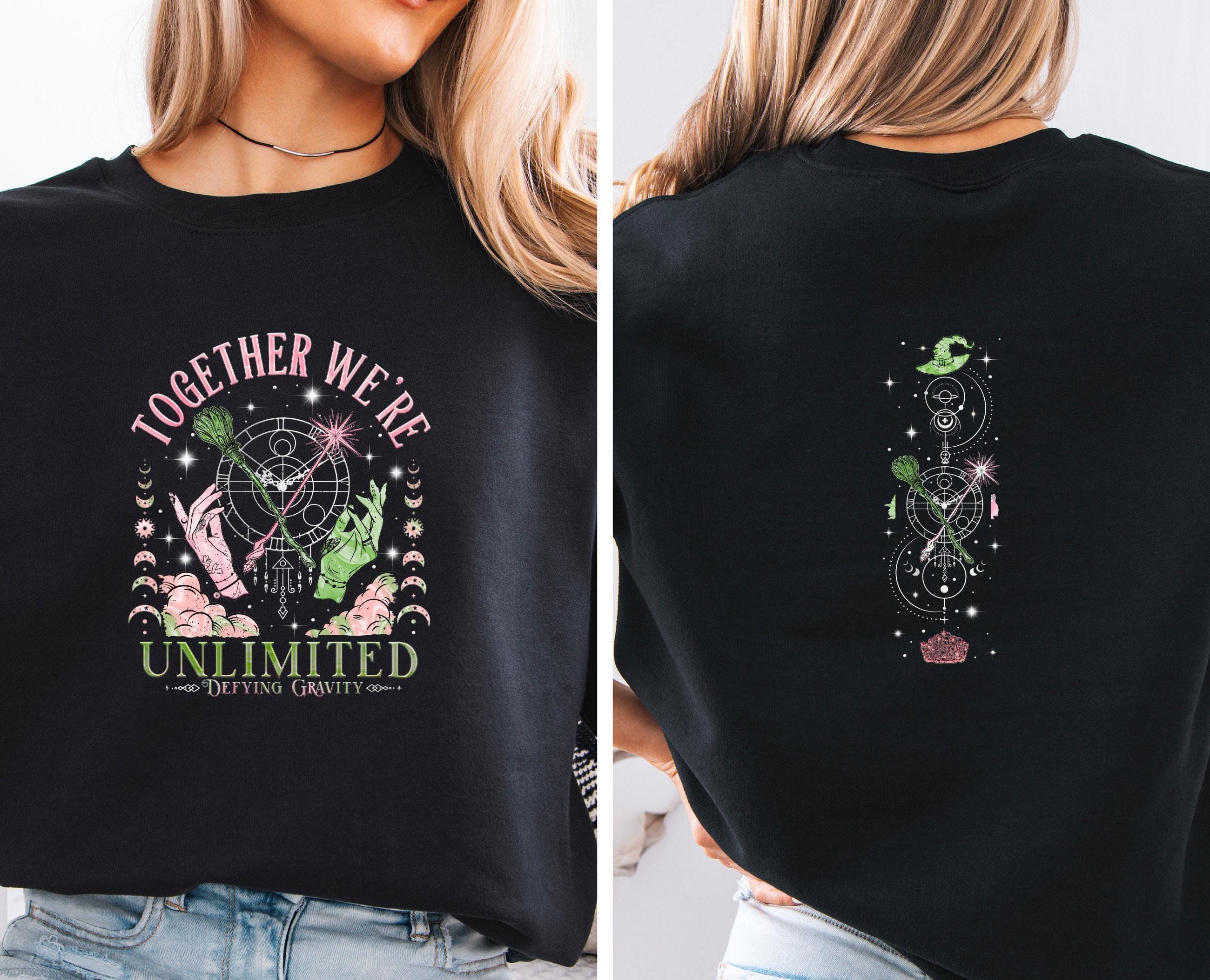Wicked Sweatshirt, Together We're Unlimited Top, Defy Gravity Sweater, Wizard of Oz Jumper, Wicked Changed for Good, Wicked Merch Pullover